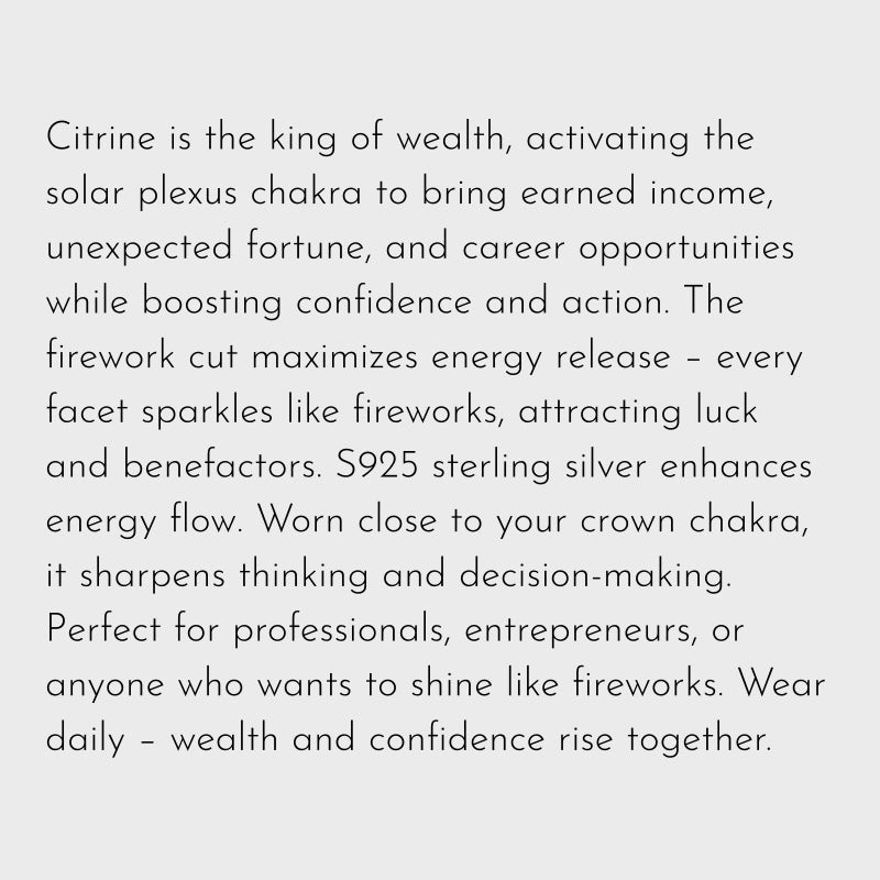 Firework Cut Citrine Earrings – Attract Wealth & Career, Super Sparkle Energy