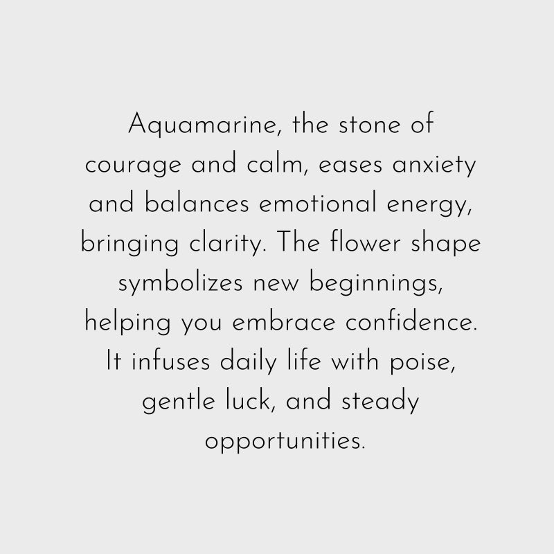 Natural Aquamarine Flower Necklace · Calm Your Energy