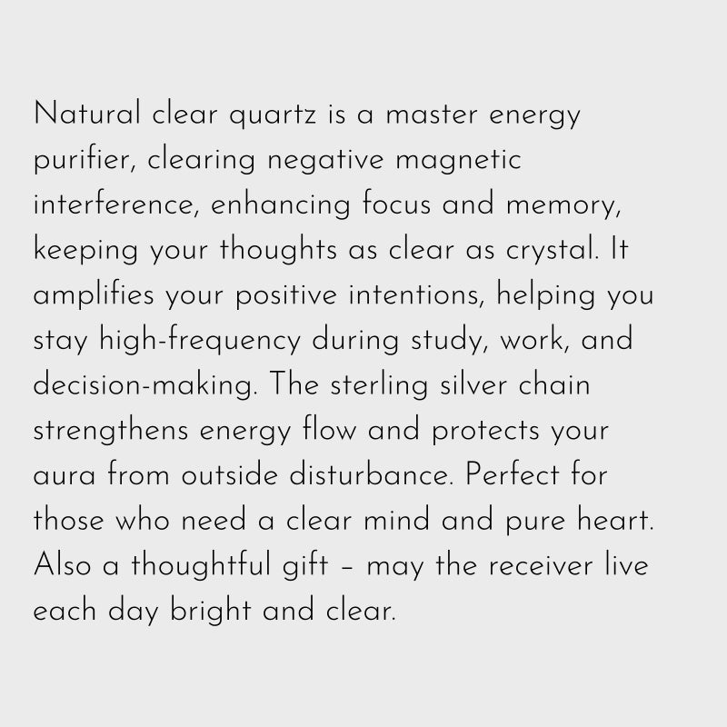 Shinning Bow Clear Quartz Necklace – Purify Aura, Clear Mind