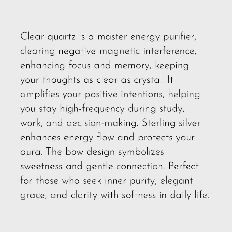 Gentle & Versatile Niche Design Clear Quartz Bow Bracelet – Purify Aura, Boost Wisdom
