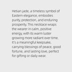 Elegant  Natural Hetian Jade Teardrop Necklace