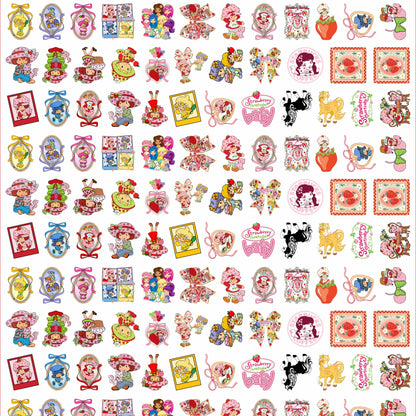 Strawberry Cake Girl 8cm Acrylic Charms for DIY match game-open in live