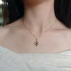 Collier Sakura en jade Hetian