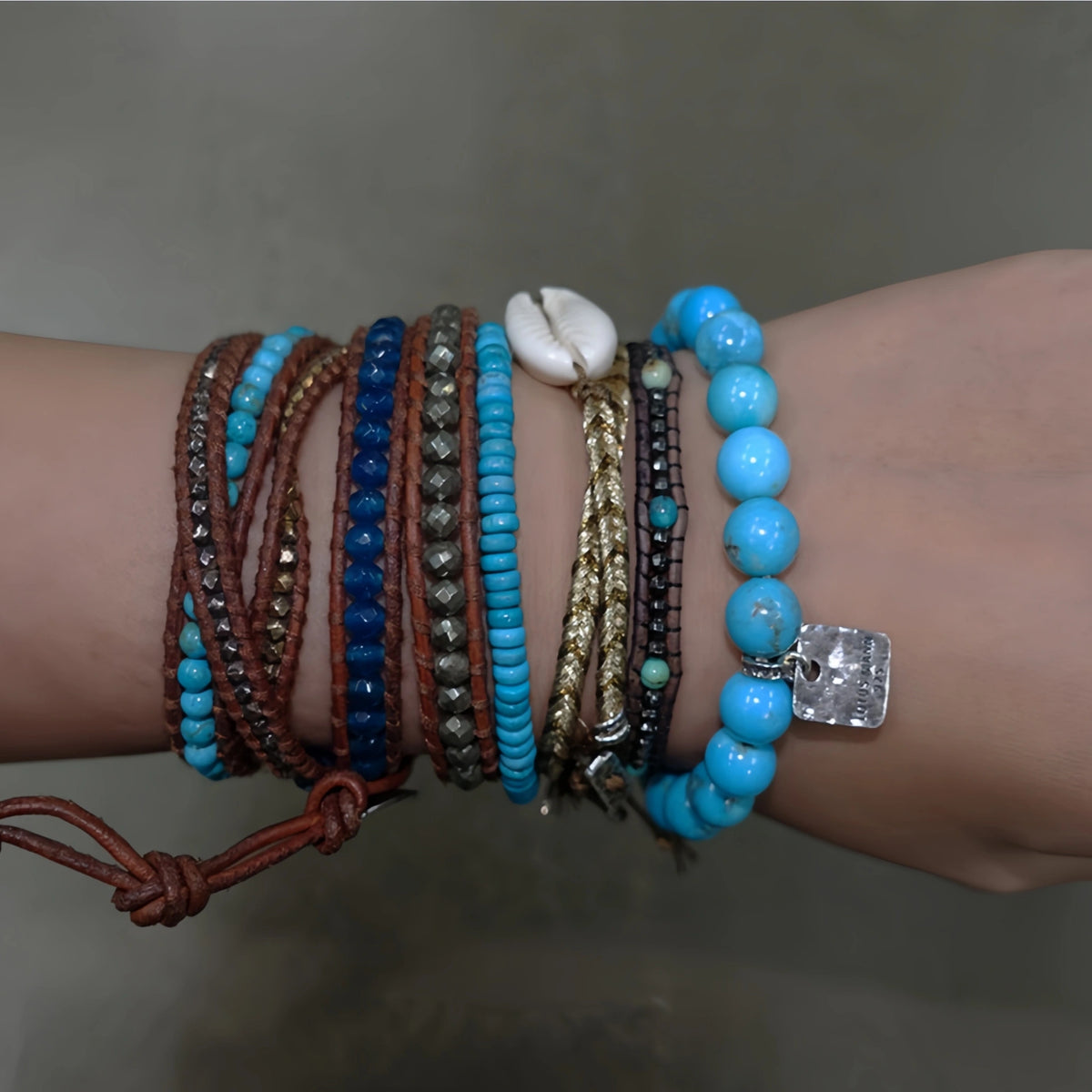 Collier en cristal naturel couronne vintage