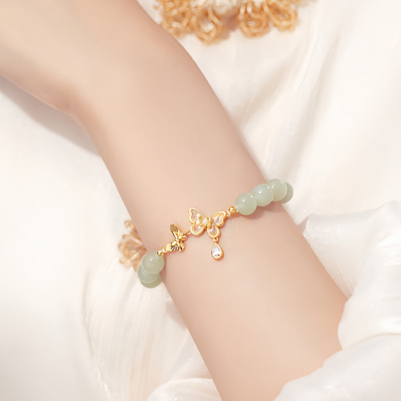 Collier de jade Hetian naturel éclat lunaire