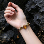 Natural Yellow Fluorite Hand Braided Bracelet - Confidence & Manifestation Energy
