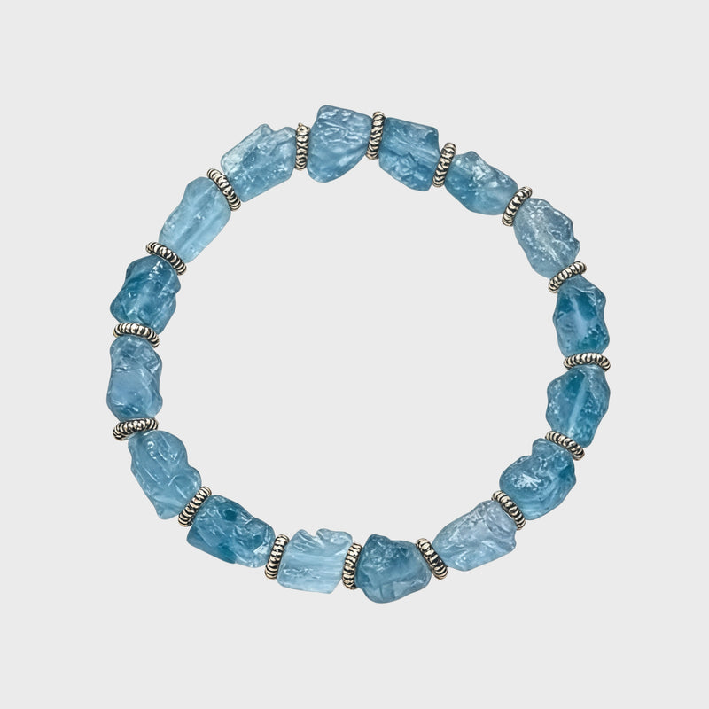 Raw Serenity Natural Aquamarine Bracelet