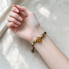 Natural Yellow Fluorite Hand Braided Bracelet - Confidence & Manifestation Energy