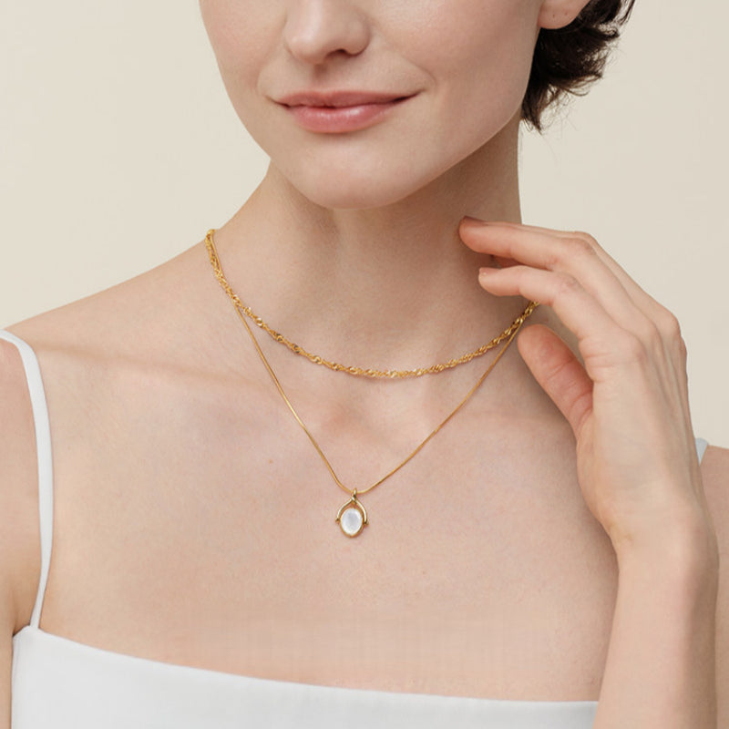 Zodiac Birthstone Necklace, Minimalist Clavicle Chain, Unique Birthday Gift for Girlfriend