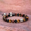 Evil Eye Multi-Color Tiger Eye Bracelet — Guardian for Boyfriend