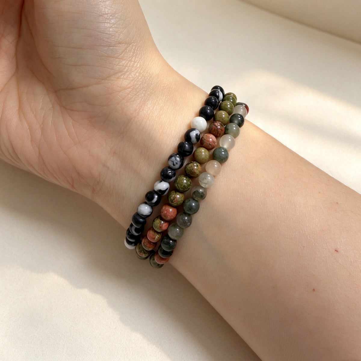 Bracelet tressé floral fait main
