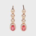 Boucles d'oreilles pendantes en cristal naturel Blossom