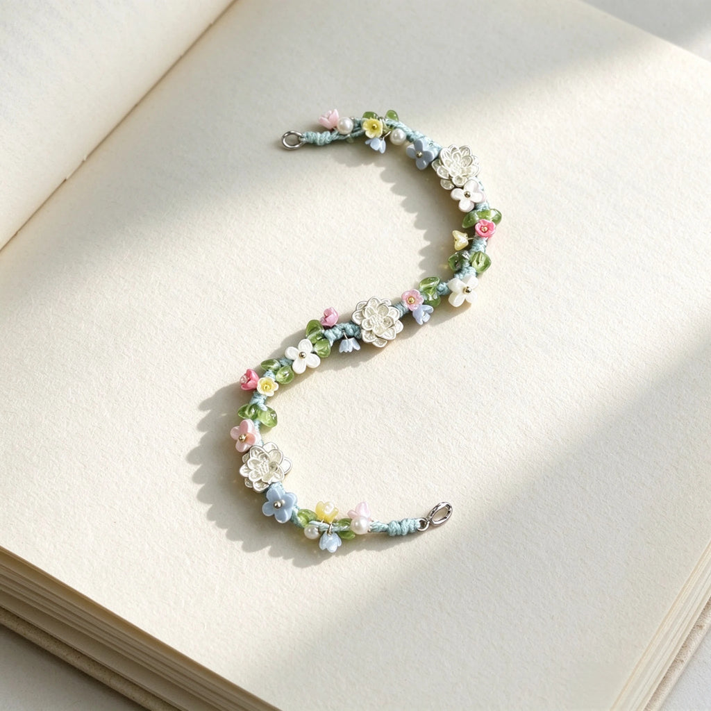 Handmade Lotus Flower S925 Bracelet - Wash Away All Worries