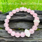 Bracelet en cristal naturel « Rose attire l'amour »