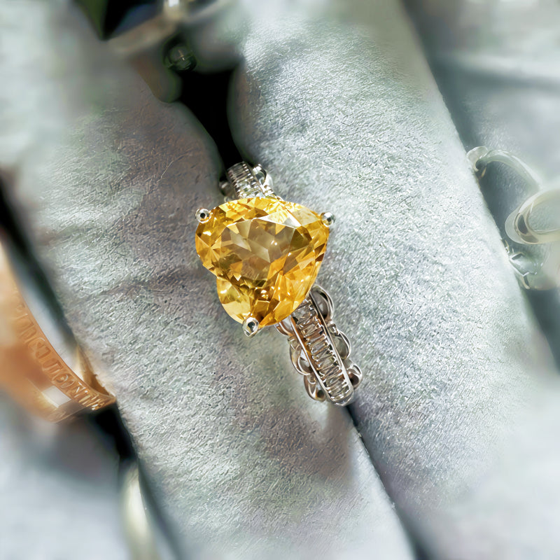 Natural Citrine Wealth-Attracting Love Ring