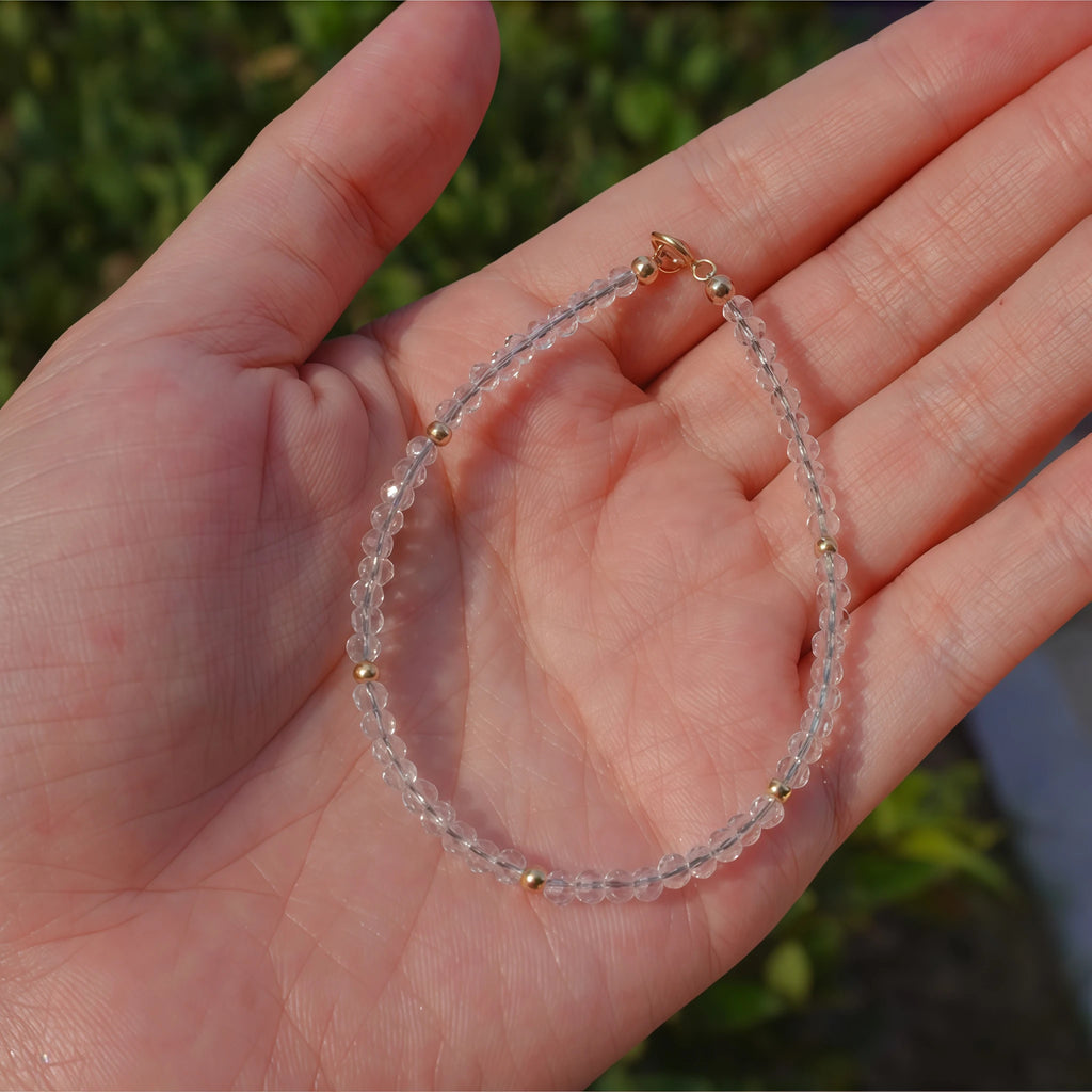 Collier en cristal naturel couronne vintage