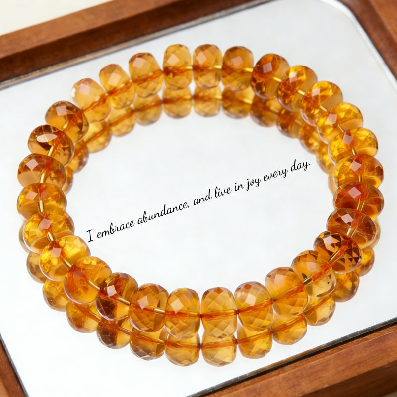 Solar Plexus Chakra Natural Crystal Bracelet