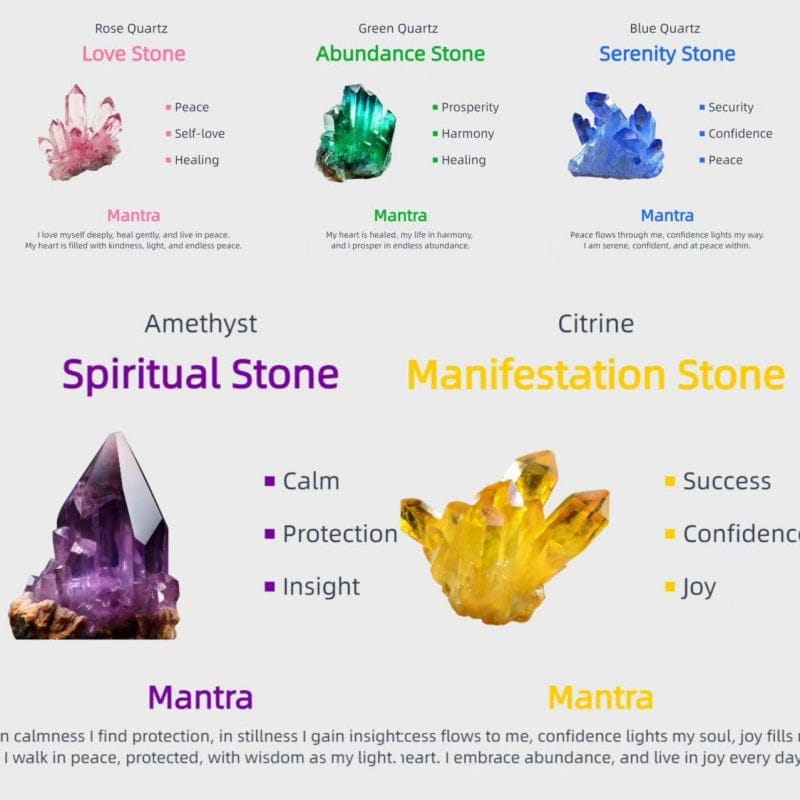 Natutal Crystal Open Lucky Ring Wealth-attracting