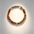 Bracelet en pierre naturelle Œil de tigre S925, Cadeau de Saint-Valentin pour petit ami