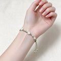 S999 Fine Silver Small Light Green Lotus Bracelet - Purity & Serenity Energy