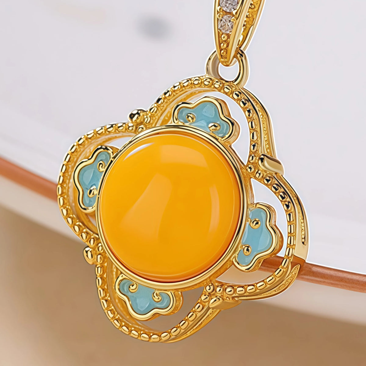 Ancient Oriental Hetian Jade Pendant Necklace - Luck & Perfection