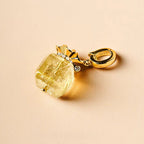 Collier Citrine Sac de Fortune Doré