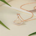 Women Luxury Fan Gemstone Necklace - Gentleness & Peace