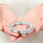 Natural Clear/Rose Quartz Shoushan Stone Lucky Charm Bracelet - Protection & Safety
