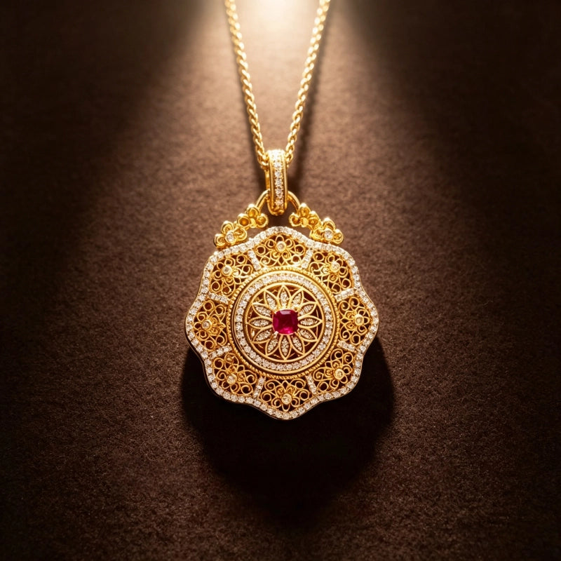 Collier Lotus Cœur pour Bénédictions