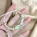 Bracelet tressé floral fait main
