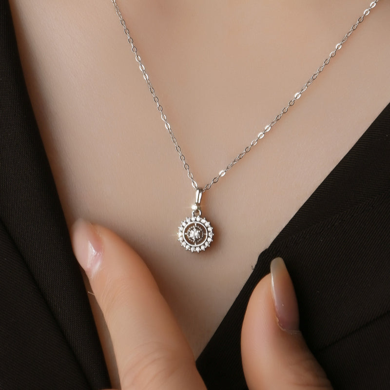 Lucky Compass Necklace | 60th Birthday Gift for Her in Silver & Gold