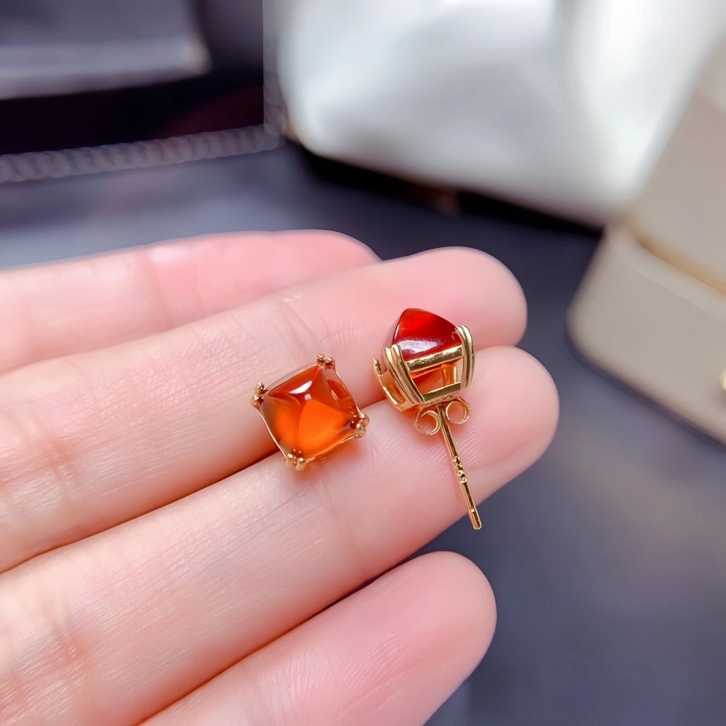 Natural Garnet Necklace Earrings Ring Jewelry Set - Awaken Inner Vitality