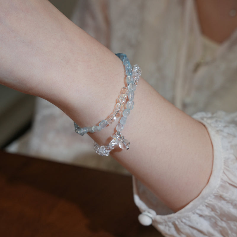 Gradient Aquamarine Bracelet– Calm Emotion, Speak Truth, Attract Luck