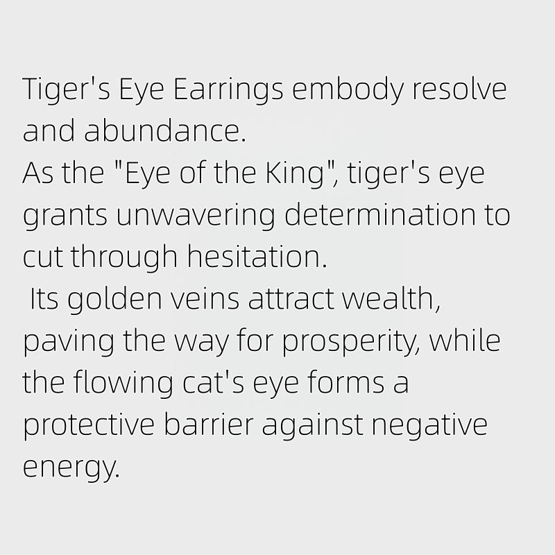 Virescence Lux Natural Tiger Eye Earrings