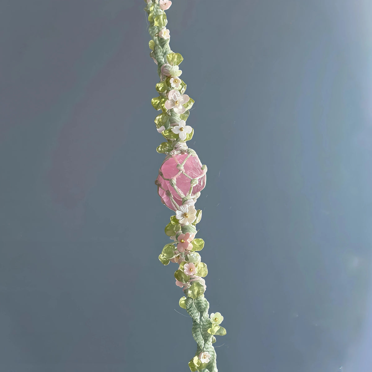 Bracelet tressé floral fait main