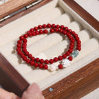 Lotus Natural Cinnabar Bracelet - Grow Through What You Go Through
