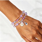 Bracelet de jade serpentin naturel Renouveau du lotus