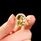 Big Natural Crystal Citrine Ring - Inner Prosperity, Wealth and Good Fortune