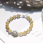 Bracelet en cristal naturel Étoile de David