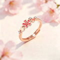 S925 Silver Sakura Ring - Purity Love Ring