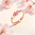 S925 Silver Sakura Ring - Purity Love Ring