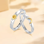 Sun & Star Couple Rings – Luck That Follows You Day and Night