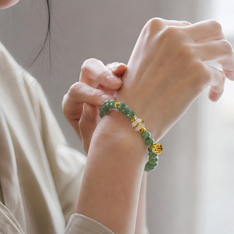 Bracelet Noble Cheval en Jade de Hetian