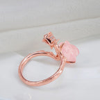 Rose Gold Natural Crystal Love Ring - Embrace Warmth and Luck