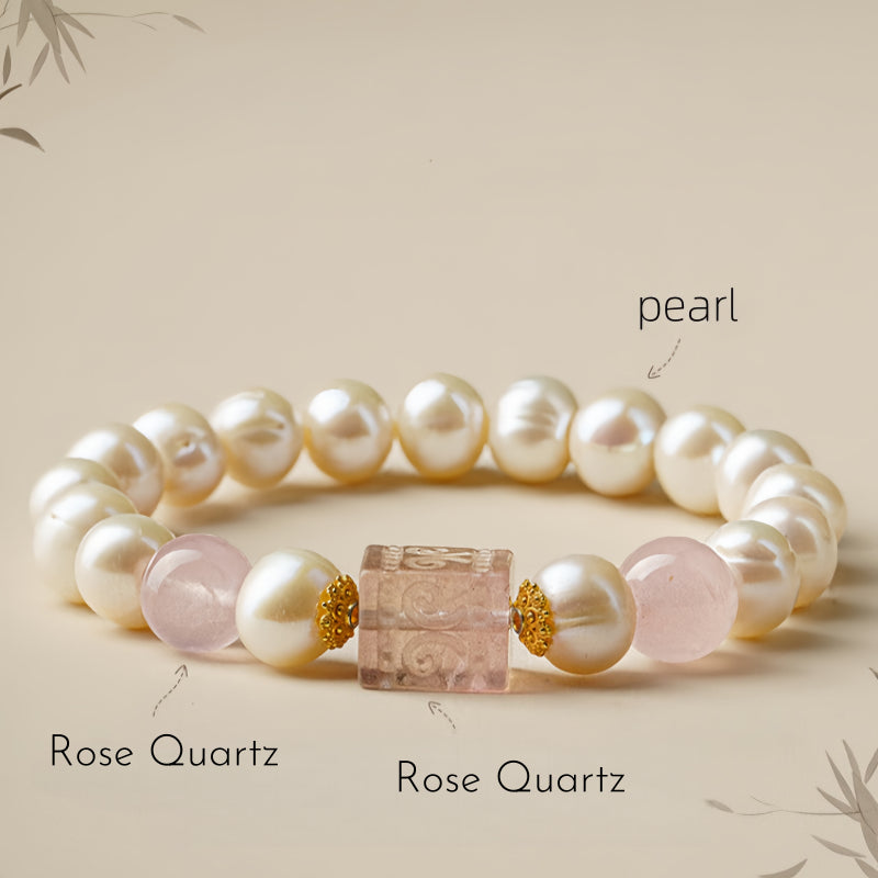 Freshwater Pearl Powder Crystal Bracelet