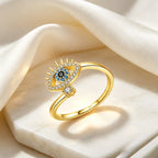 Silver/Golden Evil Eye Ring – Spiritual Shield for Daily Energy