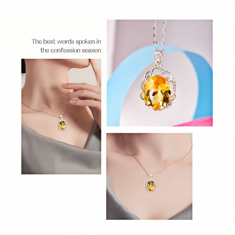 Collier en cristal naturel « Murmure de fleur »