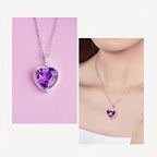 Écho du collier en cristal naturel Purple Heart