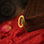 Bague Citrine Naturelle Gourde Attire la Richesse