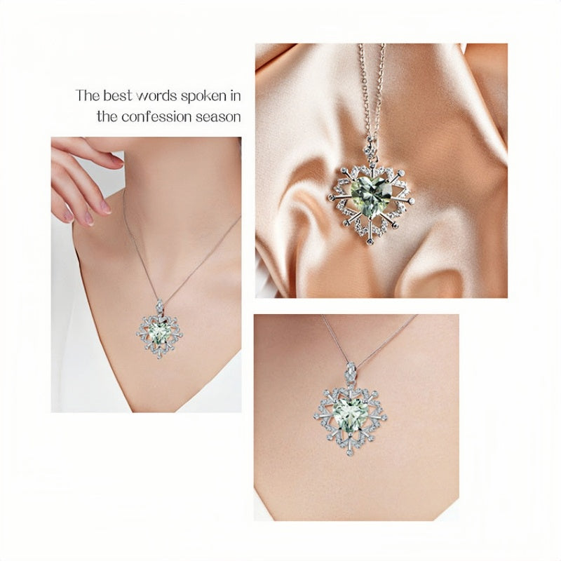 Ethereal Frost Natural Crystal Necklace — Boost Prosperity & New Opportunities